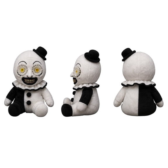 Summerween Horror Clown Plush Toys - Cursed Daisy Eye Custom Embroidered Jester - Quirky Office Desk Stress Relief Accessory for Surprise Birthday Gift & Halloween Gift