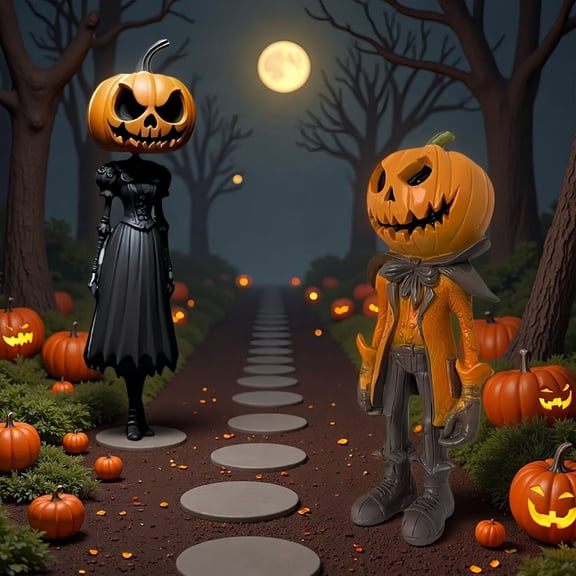 Summerween Pumpkin Witch Tabletop Statue, Spooky Character Resin Ornaments, Mini Desktop Decor For Office Desks, Side Cabinets And Classroom Fall Themed Displays