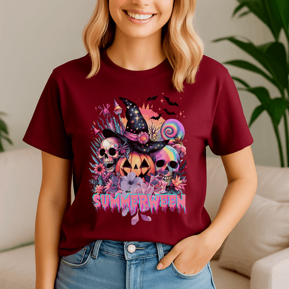 Summerween Shirt, Summer Halloween TShirt, Cute Spooky Ghost Tee, Halloween Shirt, Halloween Gift, Ghost Beach , Pumpkin Spooky Season ,Summerween Vibes