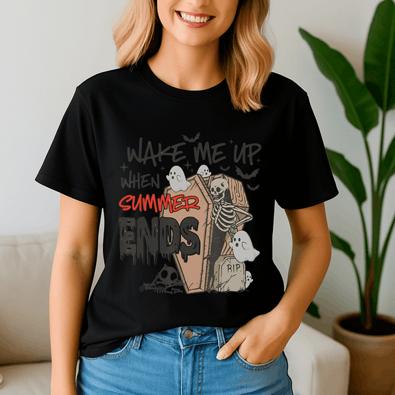 Summerween Shirt, Summer TShirt, Spooky Ghost Tee, Halloween Shirt, Halloween Gift, Ghost Beach , Pumpkin Spooky Season ,Summerween Vibes