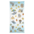 thumbnail image 1 of Summerween Skeleton Beach Towel, Cute Chilling Skeleton Print with Rubber Duck & Beach Ball, Quick Dry Lightweight Towel for Beach Pool, 29x58in, 1 of 7
