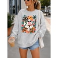 thumbnail image 1 of Summerween Sweatshirt, Tropical Halloween Ghost Crewneck, Beach Spooky Season Pullover, Cute Ghost Palm Tree Womens Sweatshirt, 1 of 5