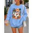 thumbnail image 1 of Summerween Sweatshirt, Tropical Halloween Ghost Crewneck, Beach Spooky Season Pullover, Cute Ghost Palm Tree Womens Sweatshirt, 1 of 5