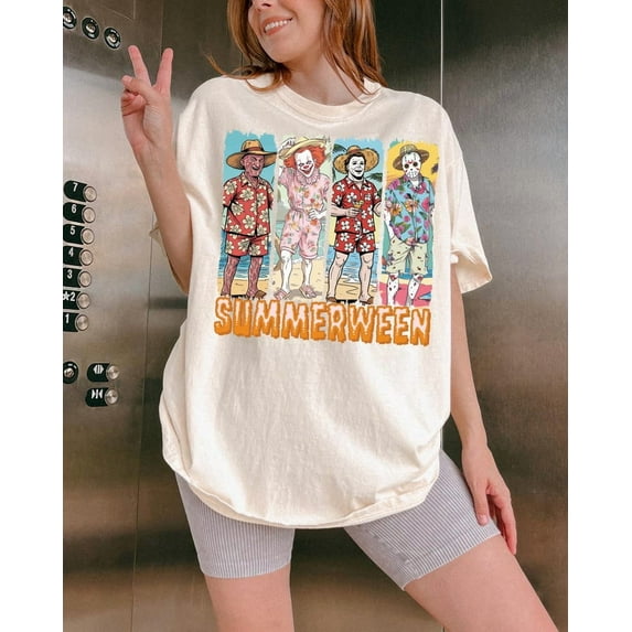 Summerween T-shirt, Funny Halloween Summer Shirt, Halloween Vacation T-shirt, Halloween Shirt, Summer Shirt, Retro Summer Shirt TH090632