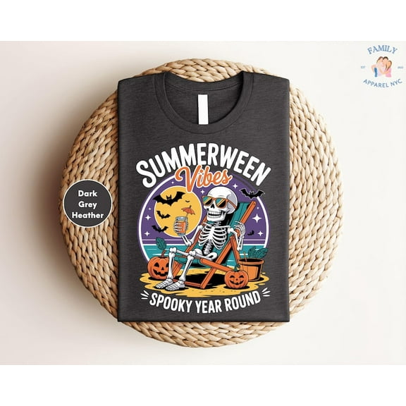 Summerween Tshirt, Summer, Spooky Summer Tee, Vacation Shirt, Retro Summer, Girly Summer, Beach Vibes Tee