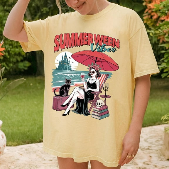 Summerween Vibes Shirt, Summer Shirt, Retro Halloween Summer Shirt, Spooky Season Tee, Birthday Gifts