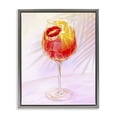 thumbnail image 1 of Stupell Industries Summery Citrus Cocktail with Lips Gray Framed Floater Canvas Wall Art, design by Ziwei Li, 21 x 17, 1 of 9