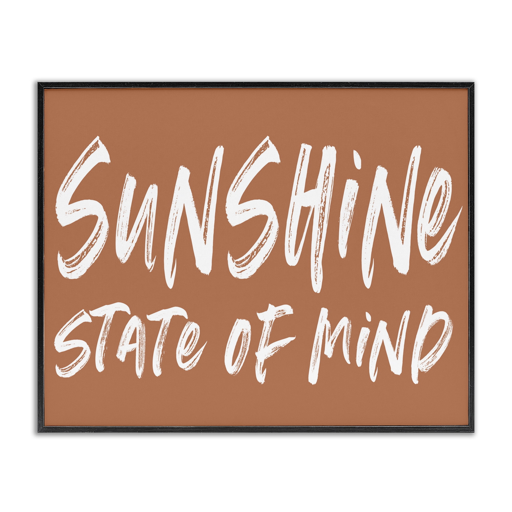 Summery Sunshine State Of Mind Black Framed Giclee Art, design by Lettered and Lined