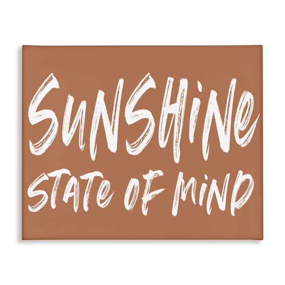 Stupell Industries Coastal Summery Sunshine State Of Mind Canvas Art, 20 x 16, by Lettered and Lined