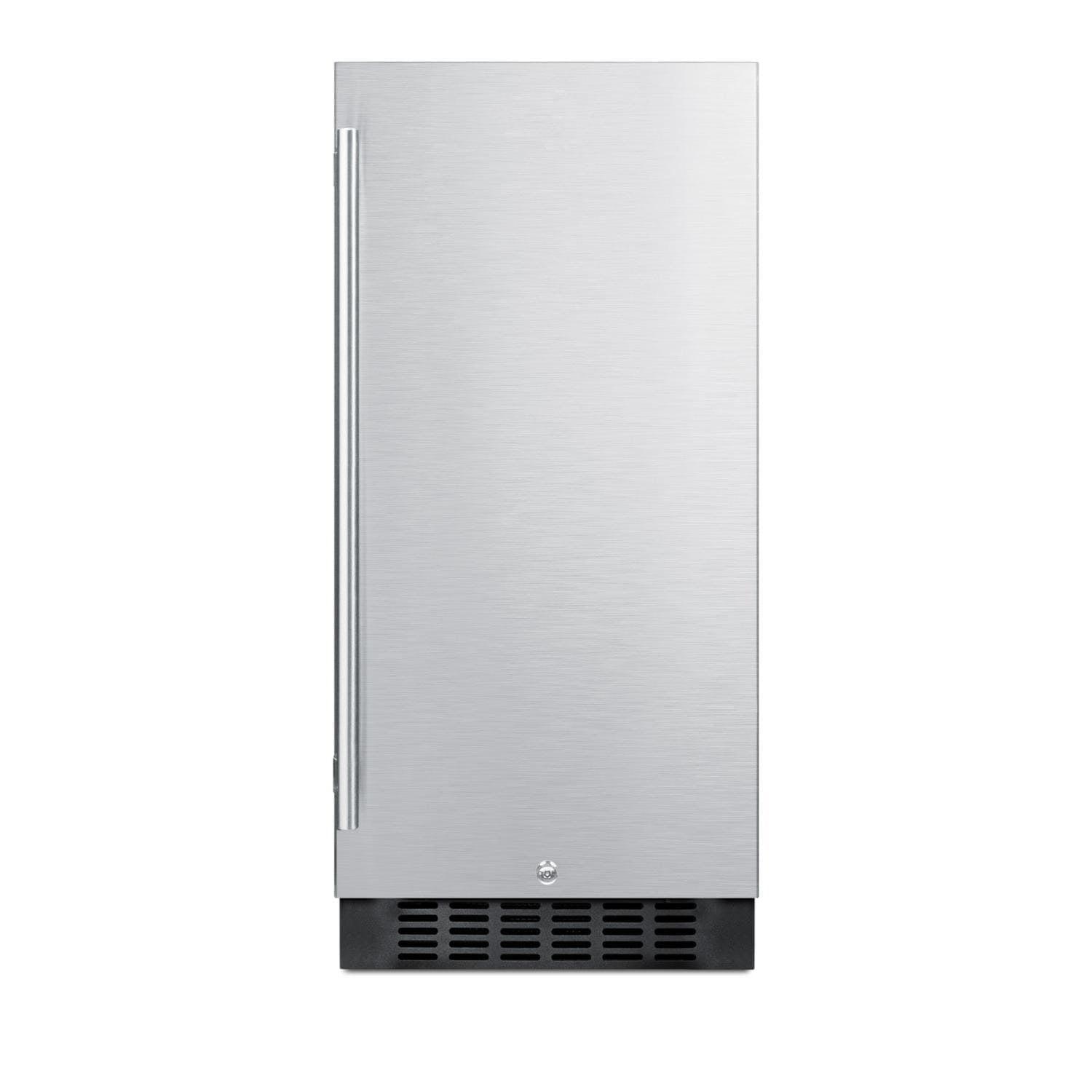 Summit 15-Inch 3.0 Cu. Ft. Commercial Outdoor Rated Beverage Refrigerator - Stainless Steel / Black Cabinet - SPR316OS