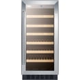 thumbnail image 1 of Summit 15-Inch 33 Bottle Wine Cooler - Stainless Steel / Black Cabinet - SWC1535B, 1 of 4
