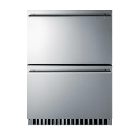 Summit 24-Inch 4.8 Cu. Ft. ADA Compliant Outdoor Double Drawer Compact Refrigerator - ADRD25OS