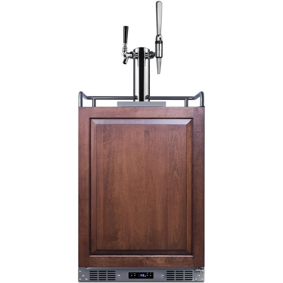 Summit 24-Inch 5.6 Cu. Ft. Built-In Cold Brew/Nitro Coffee Kegerator - Custom Panel - SBC682PNRCMTWIN