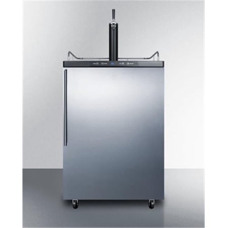 Summit 24-Inch 5.6 Cu. Ft. Freestanding Single Tap Beer Dispenser / Kegerator With Professional Handle