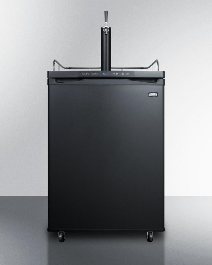 Summit 24-Inch Black Stainless Steel Single Tap Kegerator