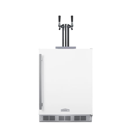 Summit 24-Inch ADA Compliant Outdoor Rated Double Tap Beer Dispenser / Kegerator - SBC58WHBIADA