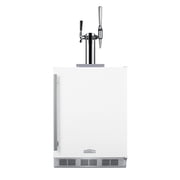 Summit 24-Inch ADA Compliant Outdoor Rated Double Tap Cold Brew Nitro & Flat Coffee Dispenser / Kegerator - SBC58WHBIADACMTWIN