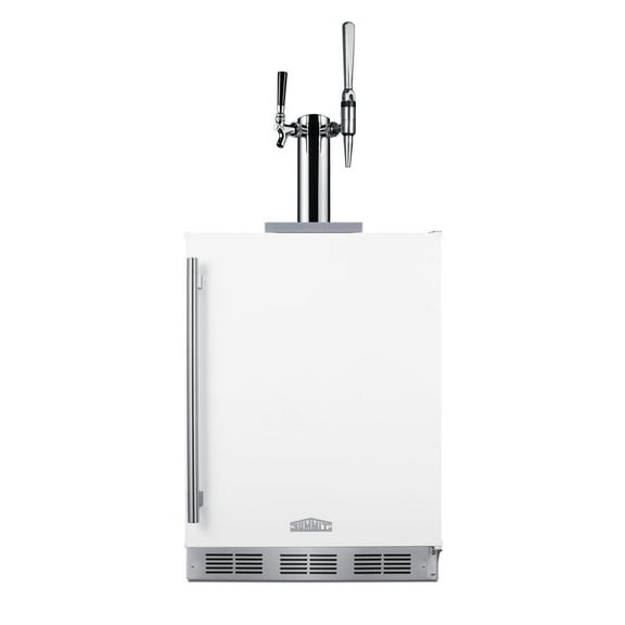 Summit 24-Inch ADA Compliant Outdoor Rated Double Tap Cold Brew Nitro & Flat Coffee Dispenser / Kegerator - SBC58WHBIADACMTWIN