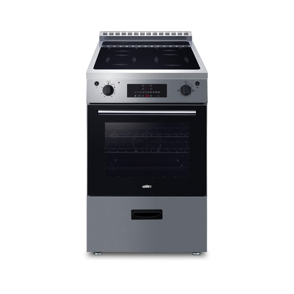 Summit 24 Inch Induction Range, 2.66 cu. ft. Oven, 4 Elements, ENERGY STAR, Stainless Steel - REN24SS7
