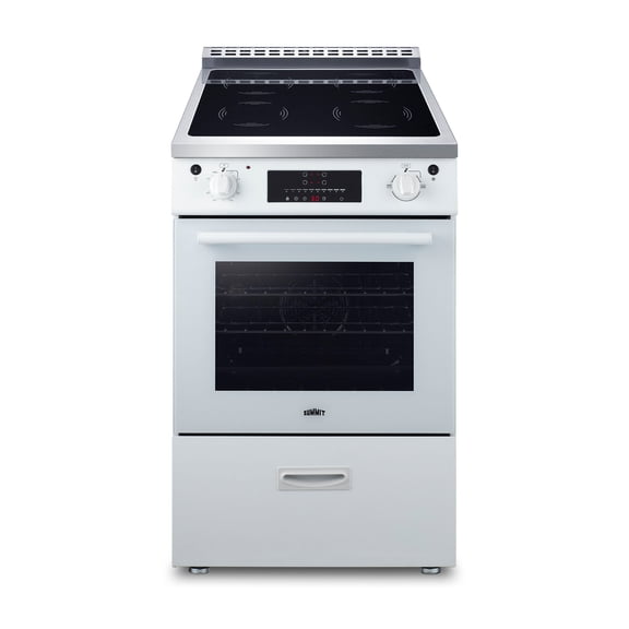 Summit 24 Inch  Induction Range, 2.66 cu. ft. Oven, 4 Elements, ENERGY STAR, White- REN24W5