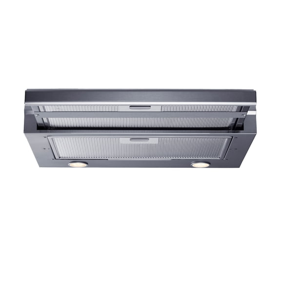 Summit 24 Inch Recirculating Range Hood, Retractable, Stainless Steel - HRTX24SS Made in the USA