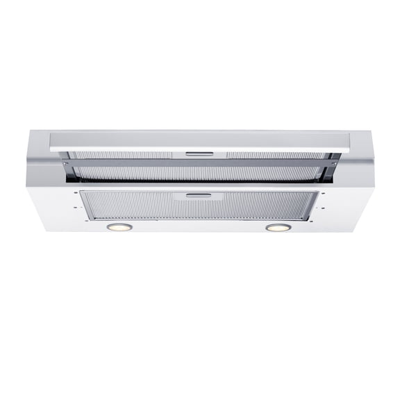Summit 24 Inch Recirculating Range Hood, Retractable, White - HRTX24W Made in the USA