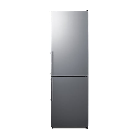 Summit 24 Inch Refrigerator, 10.8 cu.ft. cu.ft Capacity, Bottom Freezer, With Ice Maker, Stainless Steel Look - FFBF235PLIM