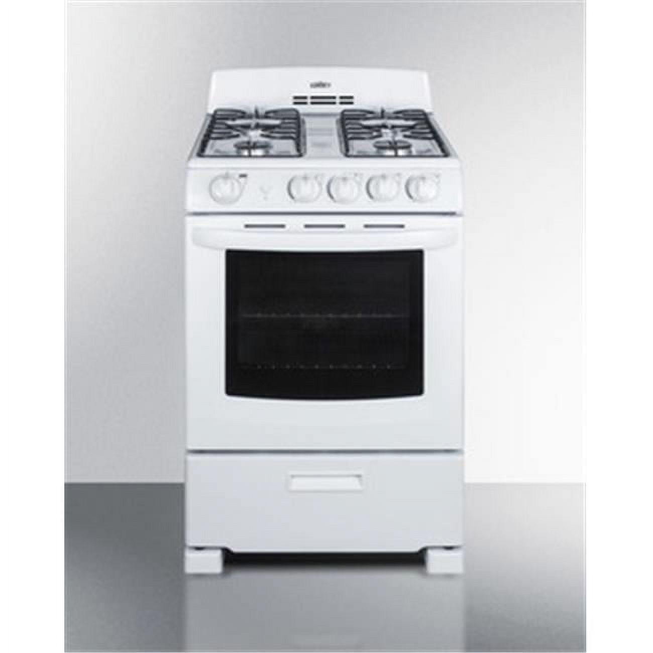 Summit  24 in. Wide Sealed Burner Gas Range, White - Replaces RG244W