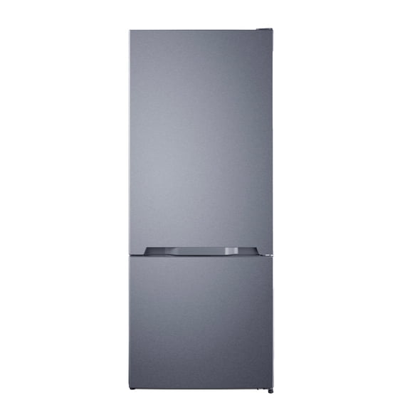 Summit 28" Bottom Freezer Refrigerator, Refrigerator- Freezer, With Ice Maker, Stainless Steel - FFBF154SSIM