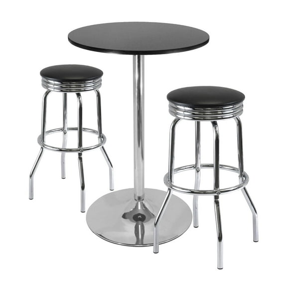 Summit 3-Pc Pub Table Set; 28" Table and 2 Stools