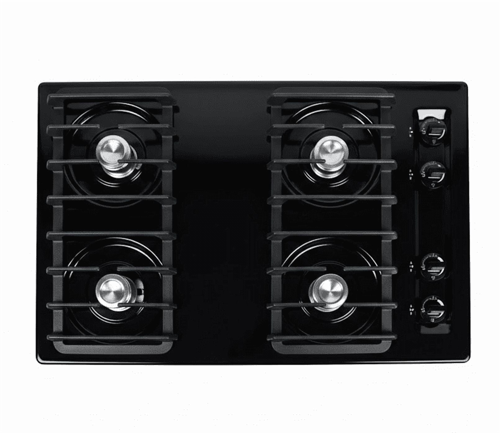 Summit 30" Gas Cooktop, 4-Burner, Electric Ignition, 115V, Black - TNL053I