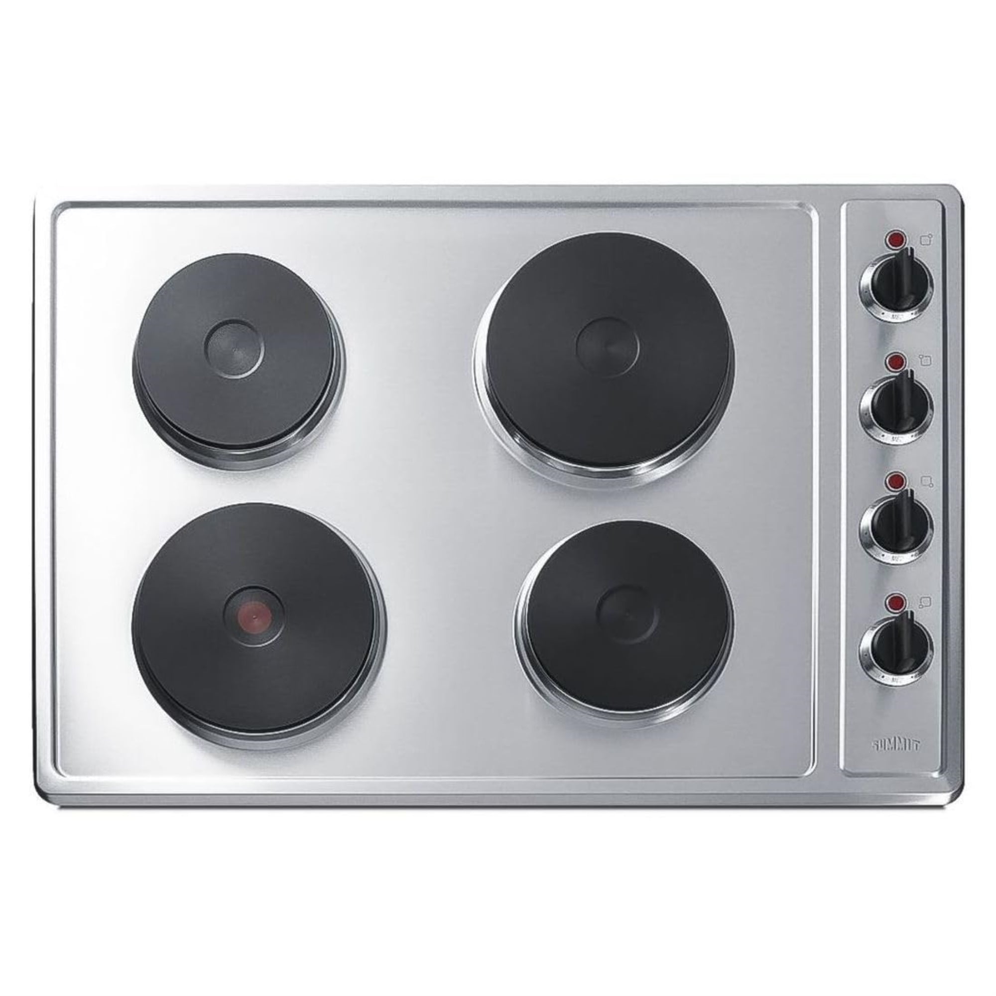 SUMMIT 30" Wide 208/240V 4-Burner Solid Disk Cooktop