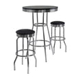 thumbnail image 1 of Summit 3pc Pub Table Set  includes 2 Swivel Stool - Black -  Metal, 1 of 1