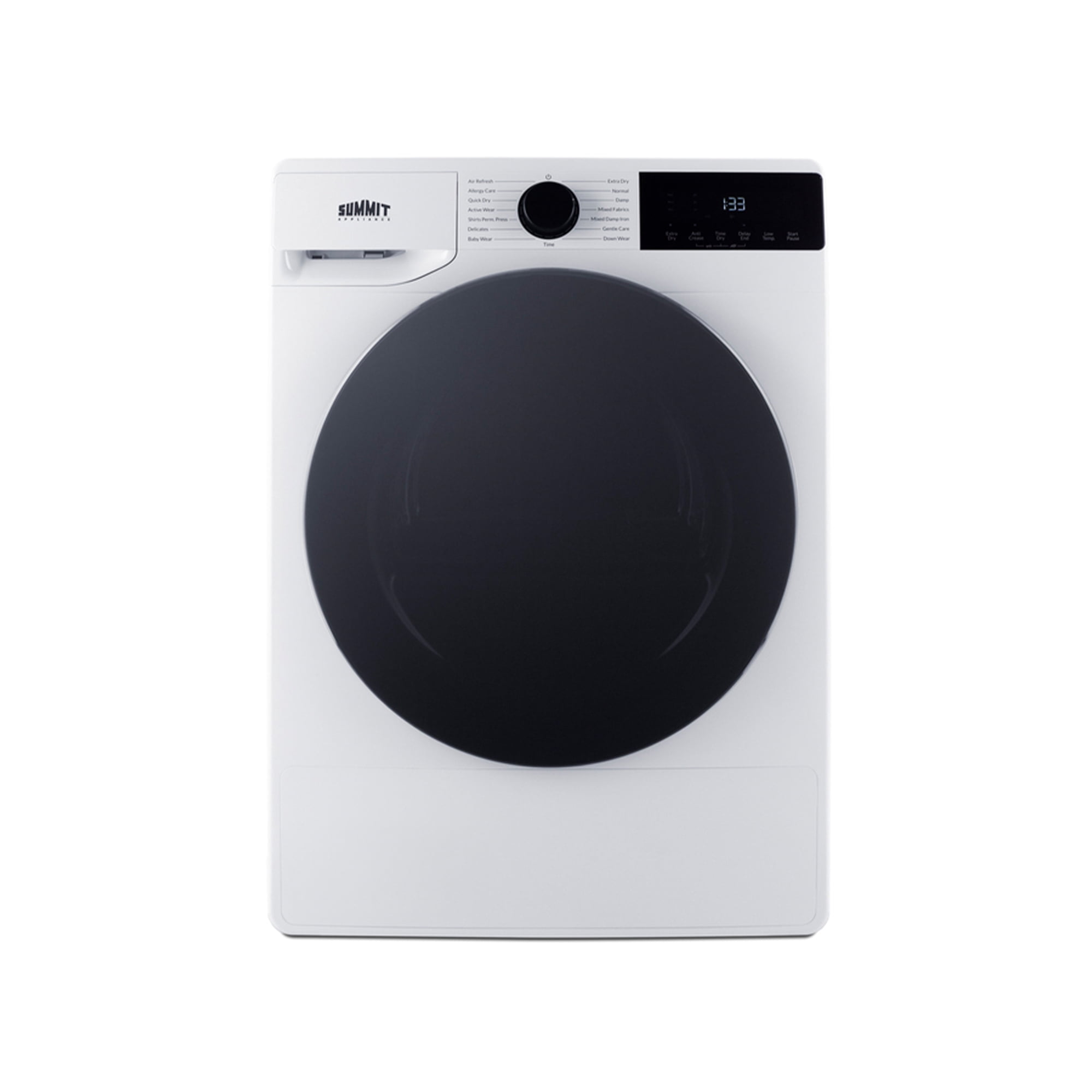Summit 4.1 cu.ft. Dryer, ENERYSTAR Certified, 208-240V, 15.4 lbs Load, 24 Inch Wide, White - SLDV342
