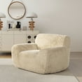 thumbnail image 1 of Summit 49" Faux Sheepskin Overstuffed Arm Chair Cream Beige, 1 of 10
