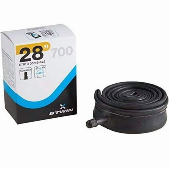 Summit 577342 48 mm 700 x 35 - 43C Premium Bicycle Regular Tube Schrader Valve