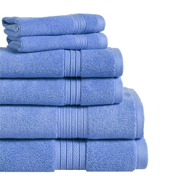 Summit 6-Piece 100% Cotton Bath Towel Set in Marina