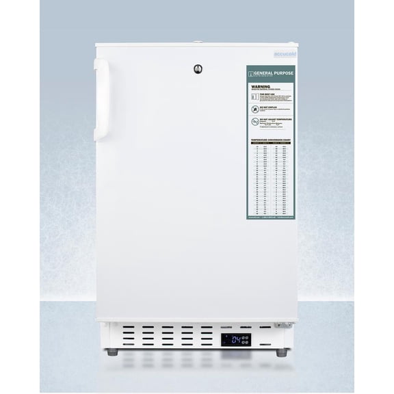 Accucold ADA404REF 20" Built-In ADA Undercounter Healthcare Refrigerator, 3.32 Cu.Ft., Solid Door