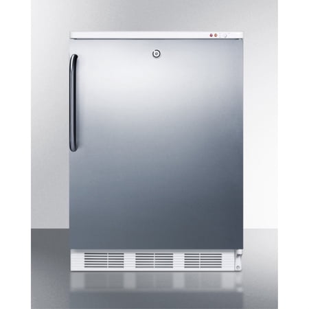 Summit Appliance 2.5 cu ft Medical built-in- under- counter Manual Defrost Upright Freezer, Stainless Steel