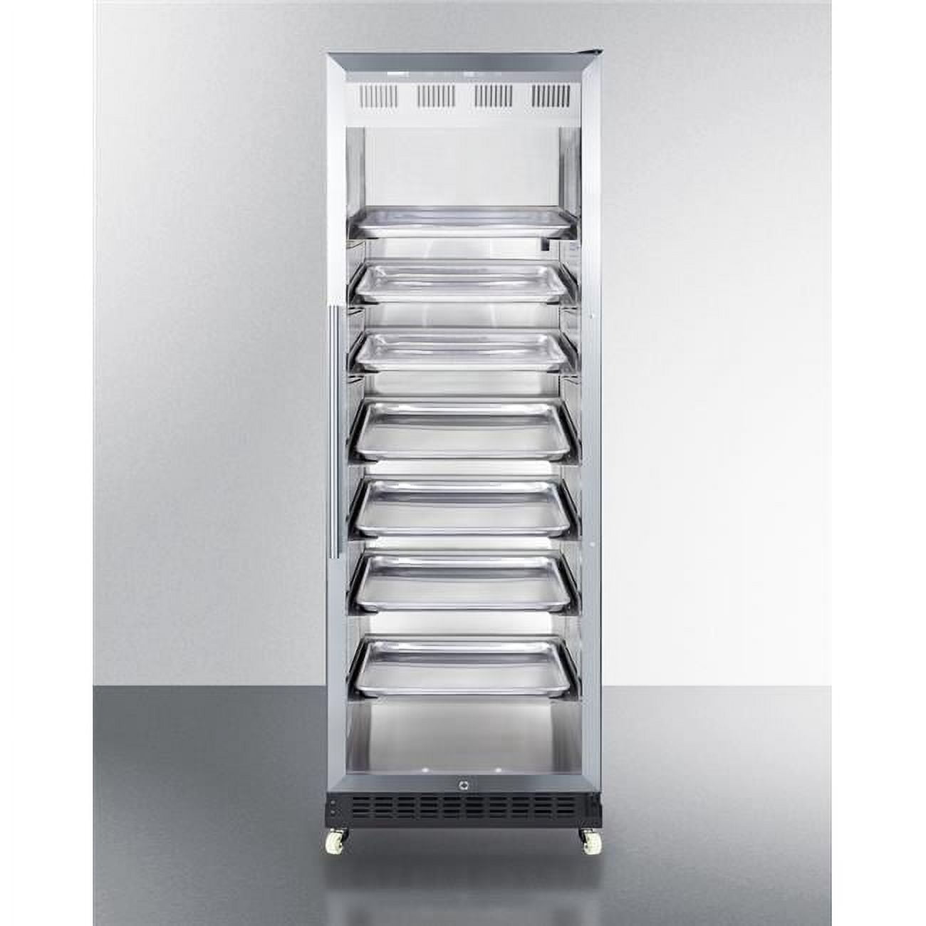 Slim Stainless Steel Upright Beverage Center with Glass Door