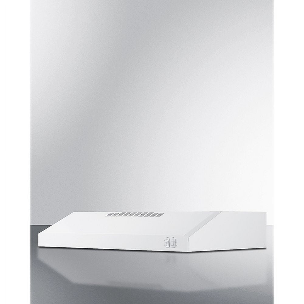 White Stainless Steel Convertible Under Cabinet Range Hood