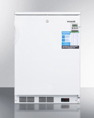 Built-in undercounter medical all-refrigerator for temperature stable medical storage, with interior basket drawers, internal fan, lock, and more