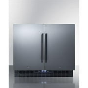 Summit Appliance  34.25 x 35.5 x 24.25 in. Undercounter Refrigerator-Freezer with Black Cabinet, Stainless Steel