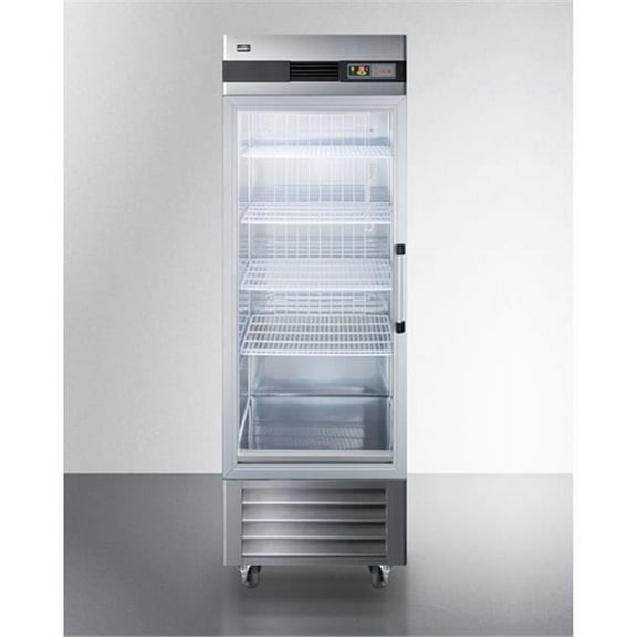 Summit Scr23glh 28" Wide 23 Cu. Ft. Commercial Reach-In Refrigerator - Stainless Steel