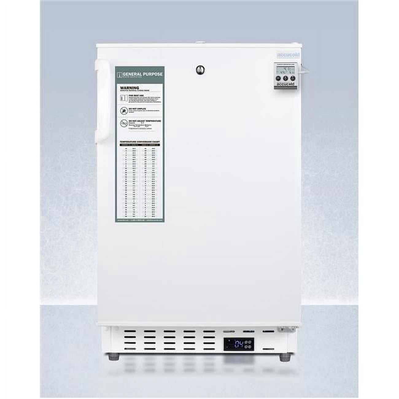Accucold ADA404REFCAL 20" Built-In Undercounter Healthcare Refrigerator, 3.32 Cu.Ft., NIST Display