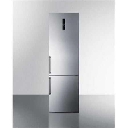 Summit Appliance - 12.8 Cu. Ft. Bottom-Freezer Counter-Depth Refrigerator - Stainless steel