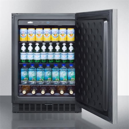 Summit Appliance Outdoor All-Refrigerator with Horizontal Handle & Stainless Steel Wrapped Exterior