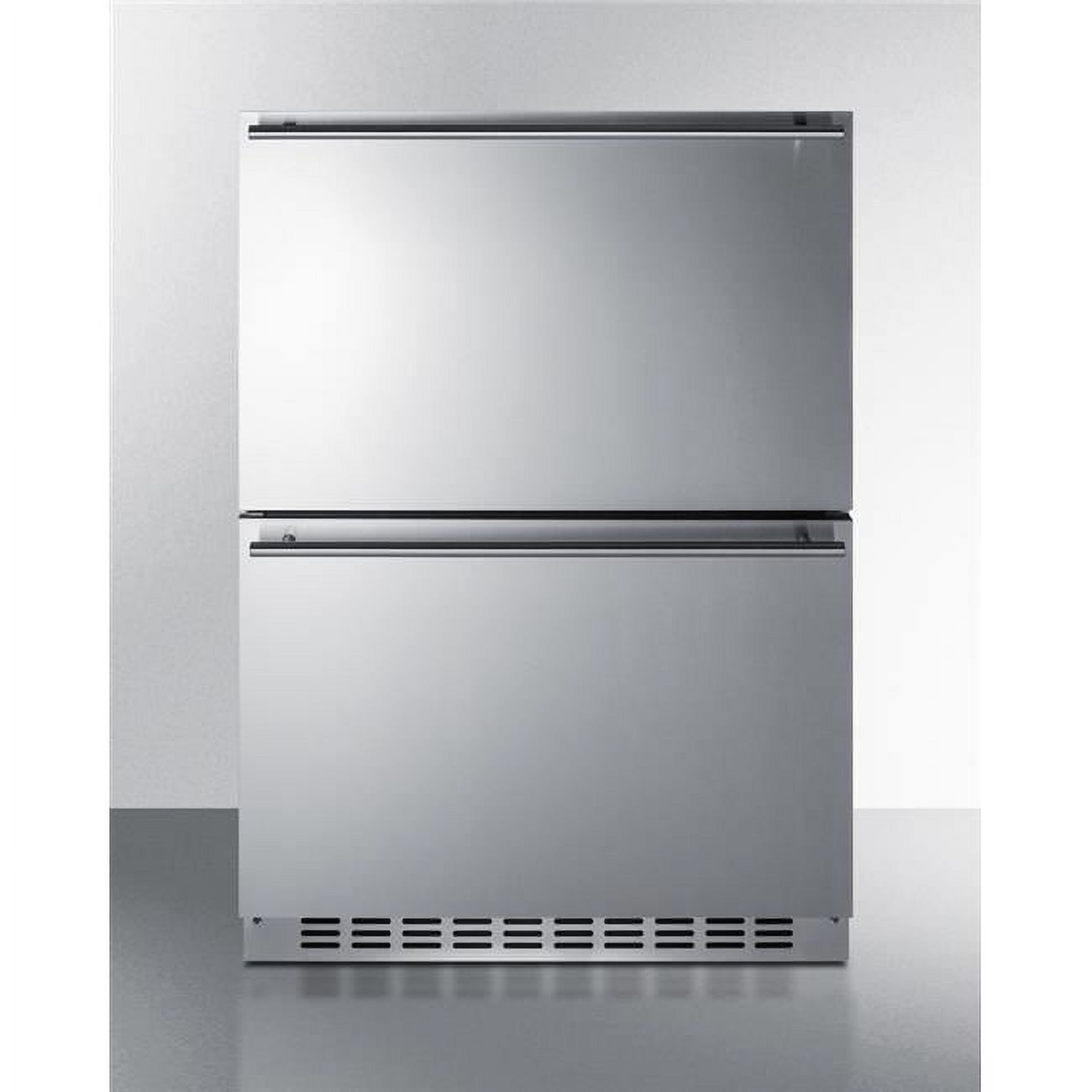 Summit Appliance SPRF34D 24 in. Wide 2-Drawer Refrigerator-Freezer, Stainless Steel - image 1 of 15