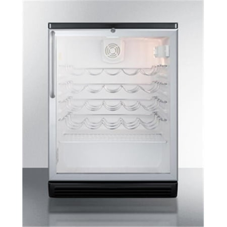 Summit SWC-6GBLTB 5.5 cu. ft. Under-Counter Wine Cellar in