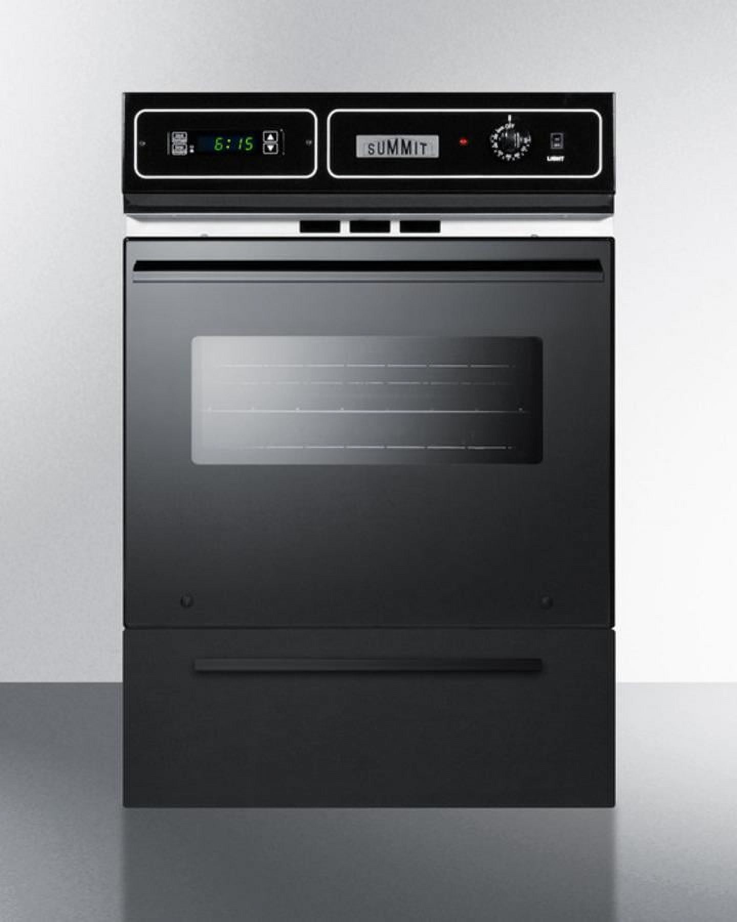 Summit 24" Black Glass Electric Built-In Wall Oven